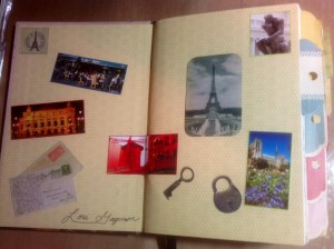 Inside  cover of my Paris journal